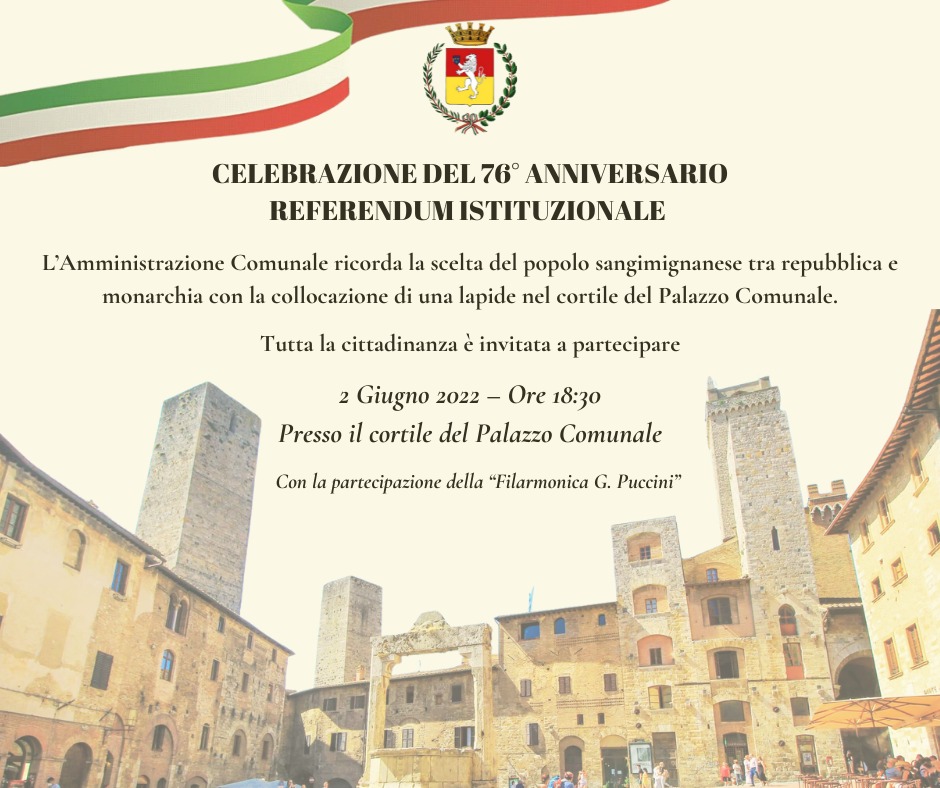 Festa 2 giugno - 76° anniversario del Referendum Istituzionale 